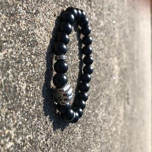 Lava bead bracelet with dog paw
